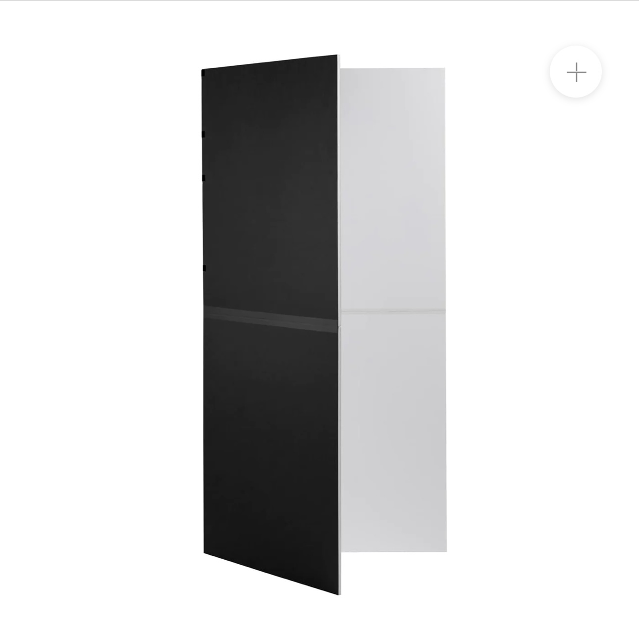 V Flat Black on White