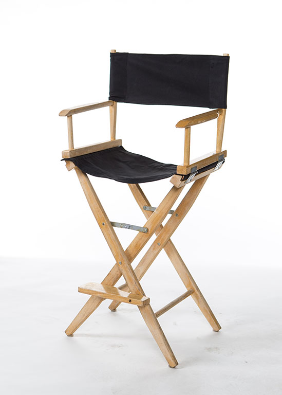 Director chair tall natural wood