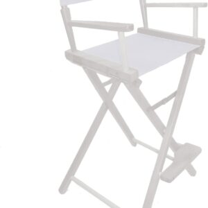Director chair tall white with white canvas