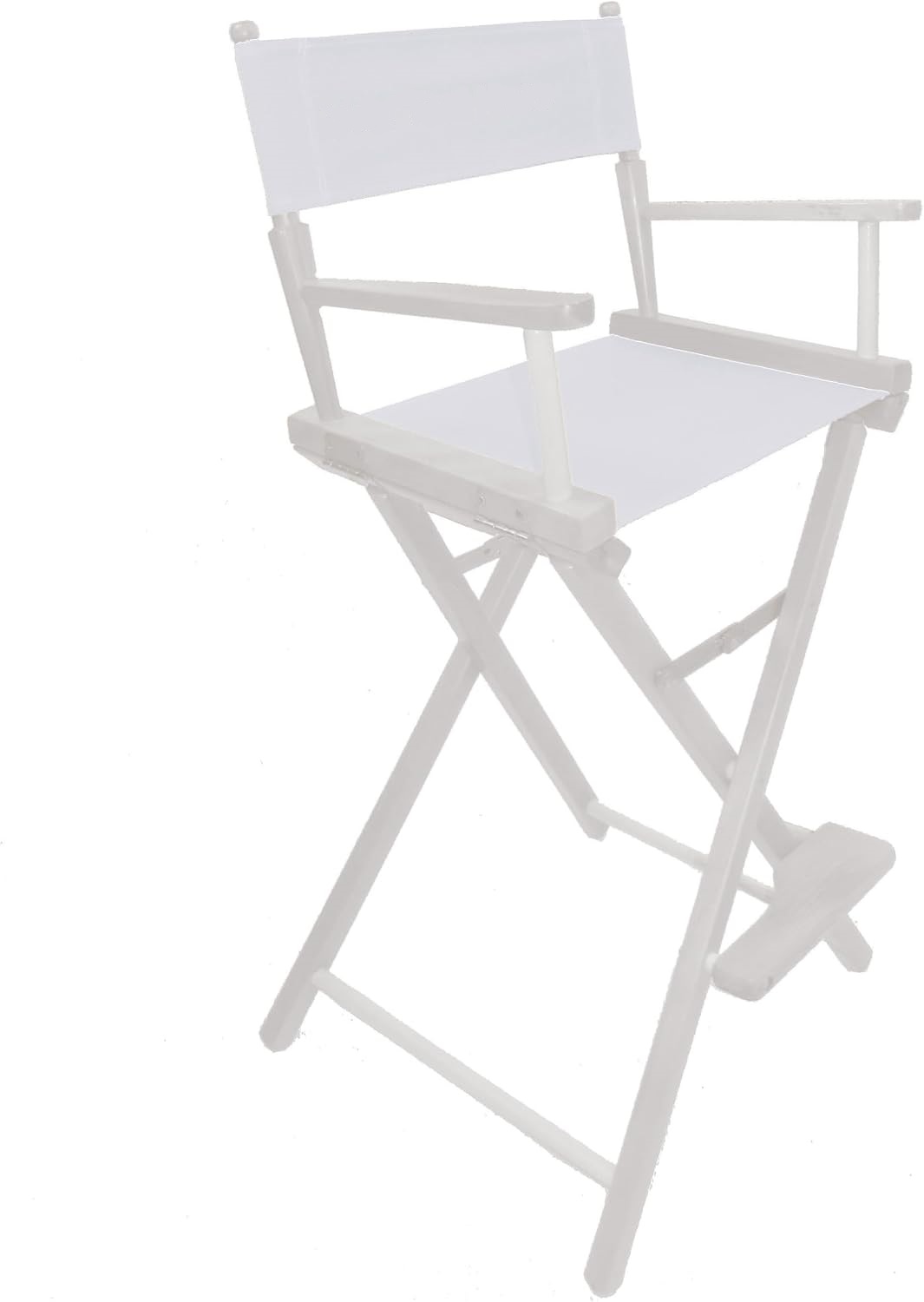 Director chair tall white with white canvas